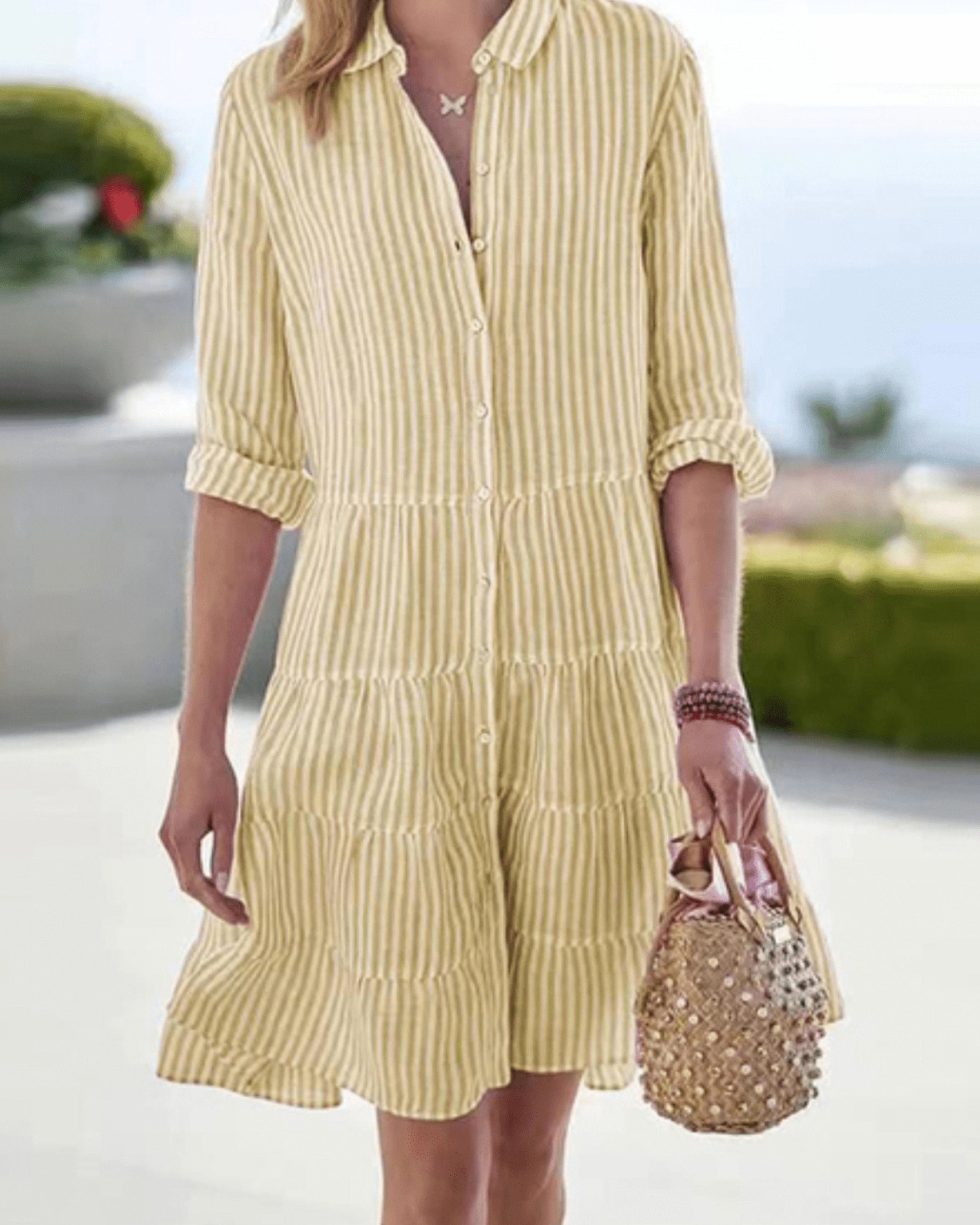 EMMIE – VESTIDO MINI A RAYAS BAJO EL SOL