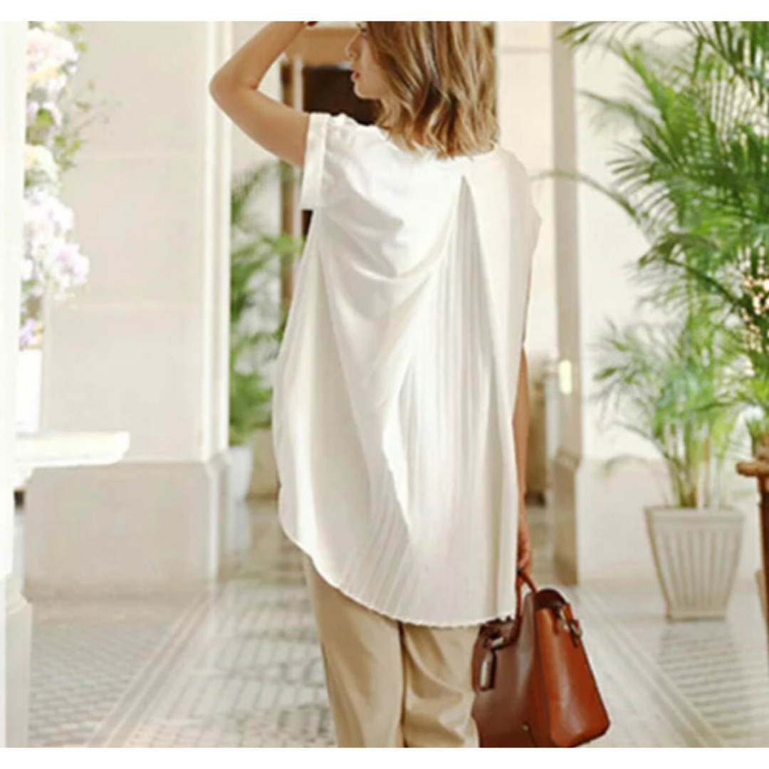 ESTRID - CAMISETA DE PATCHWORK CON MANGAS CORTAS Y ESTILO