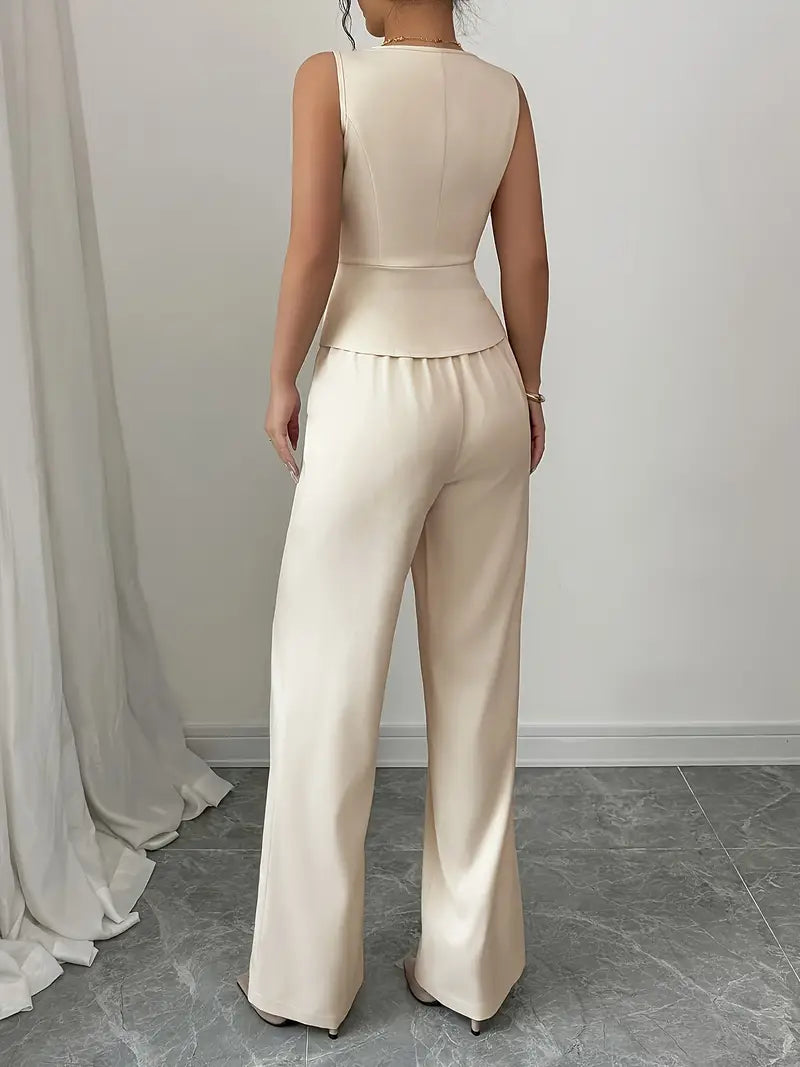 Maria | Conjunto de mujer para primavera sin mangas con escote