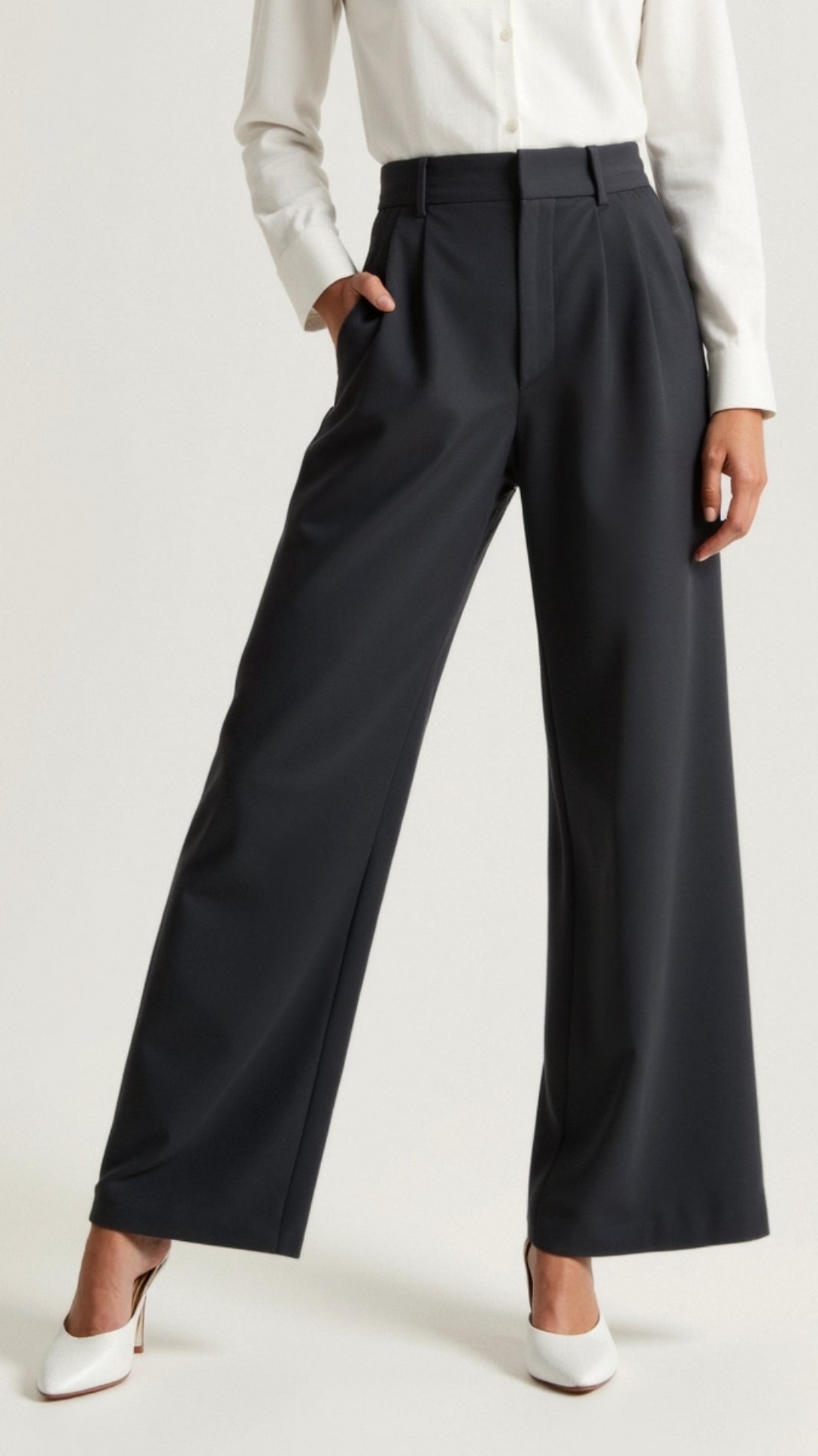 Felisa | Pantalones de pierna ancha y tiro alto para mujer de primavera
