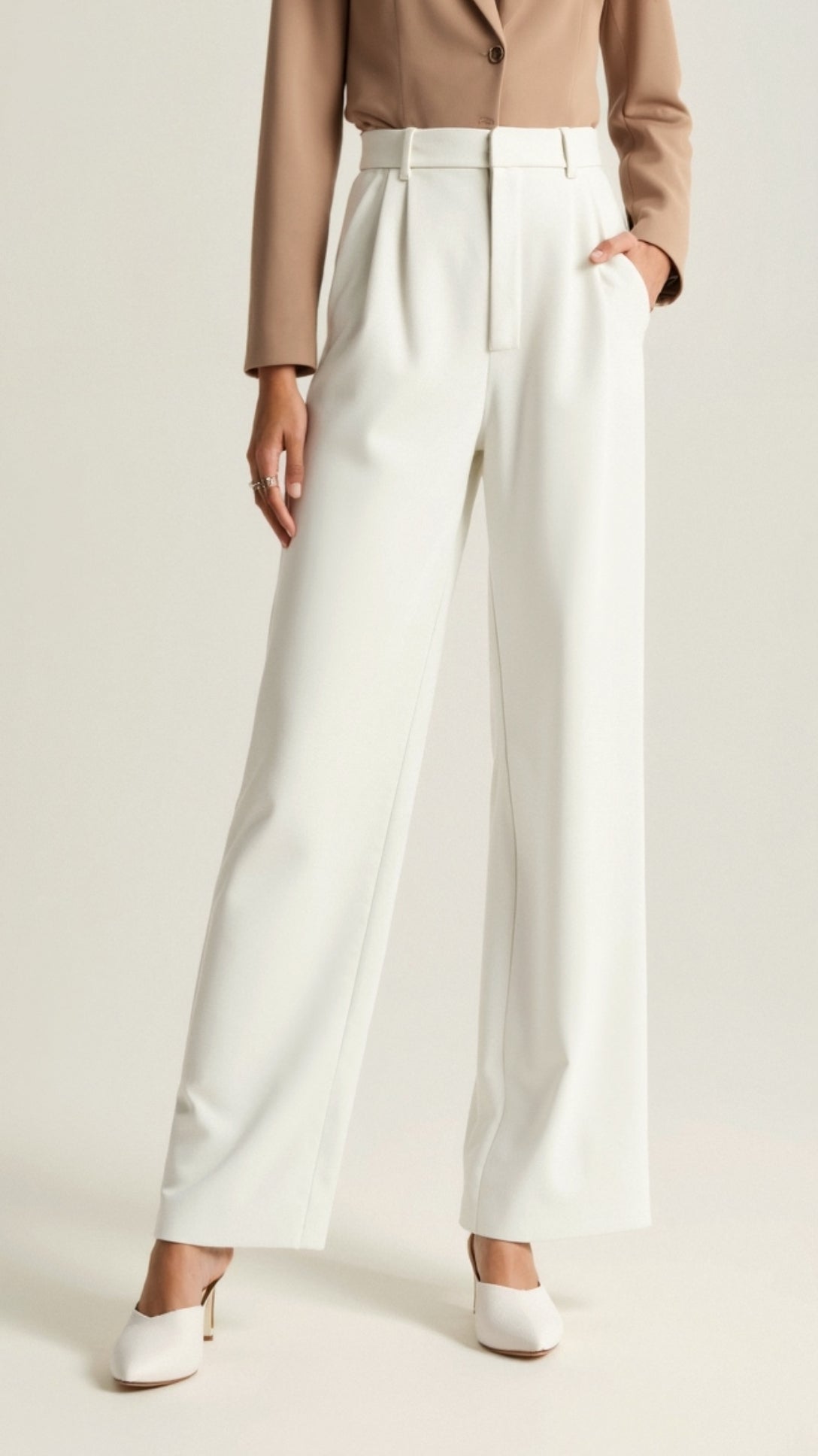 Felisa | Pantalones de pierna ancha y tiro alto para mujer de primavera