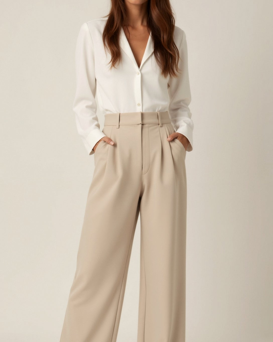Felisa | Pantalones de pierna ancha y tiro alto para mujer de primavera
