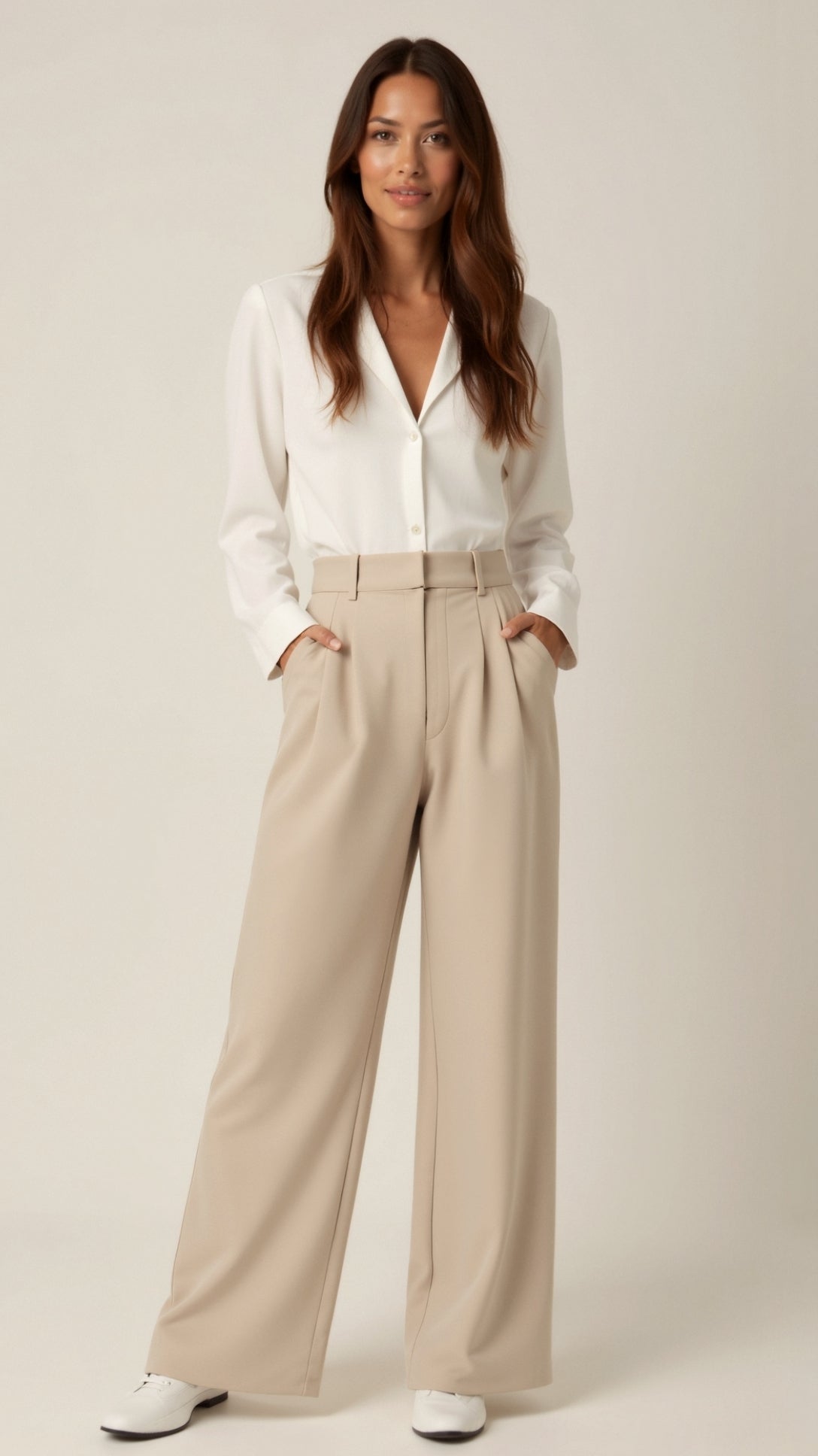 Felisa | Pantalones de pierna ancha y tiro alto para mujer de primavera