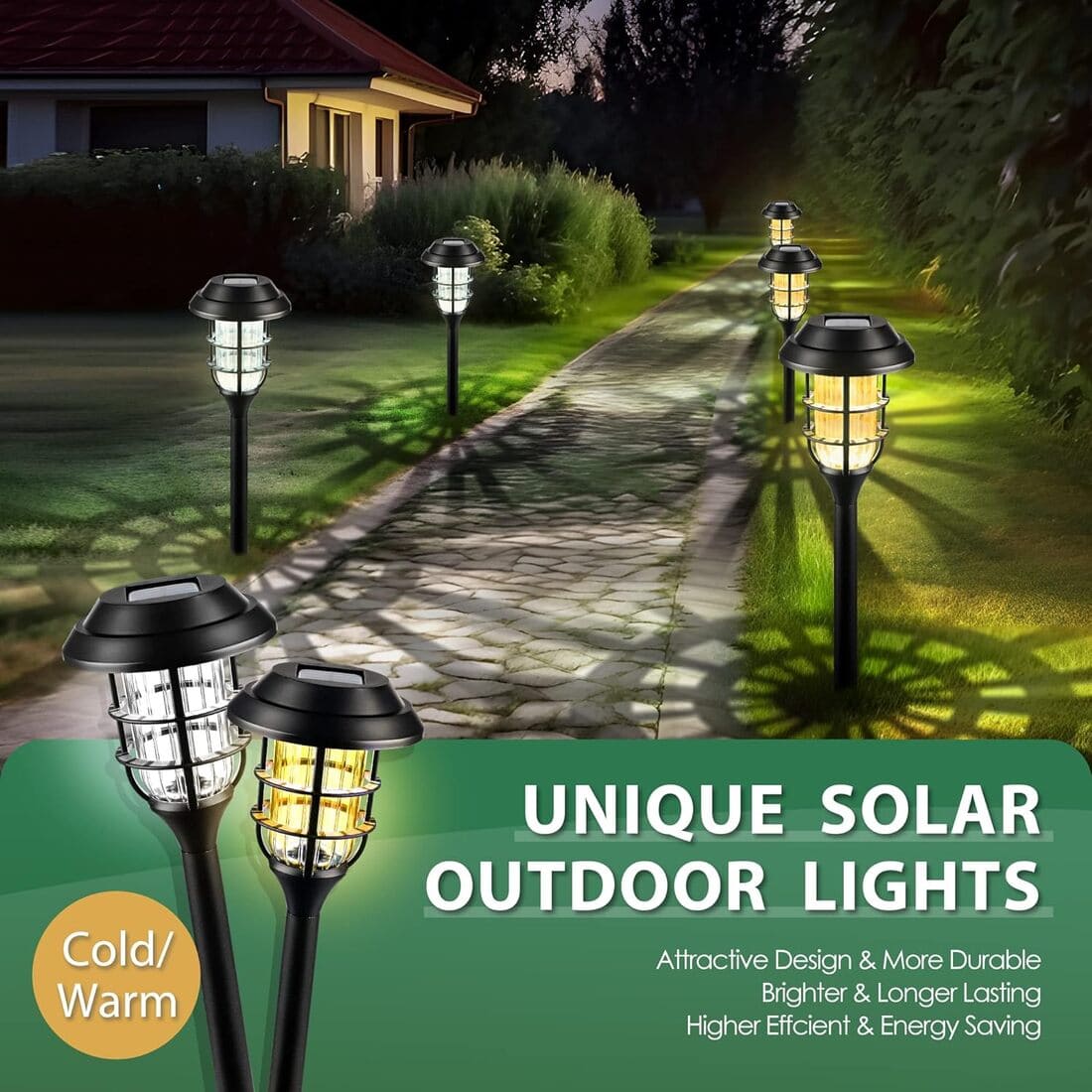 Juego de Luces de Paisaje Solar en Forma de Cono