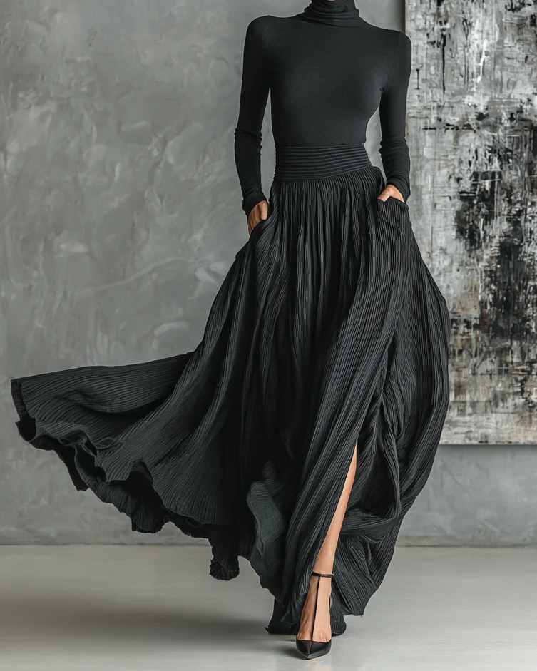 Eva™ || Conjunto elegante con falda plisada