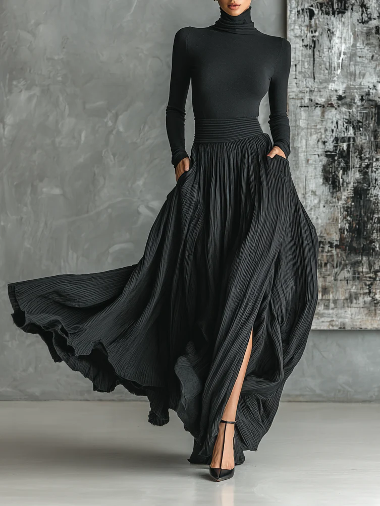 Eva™ || Conjunto elegante con falda plisada