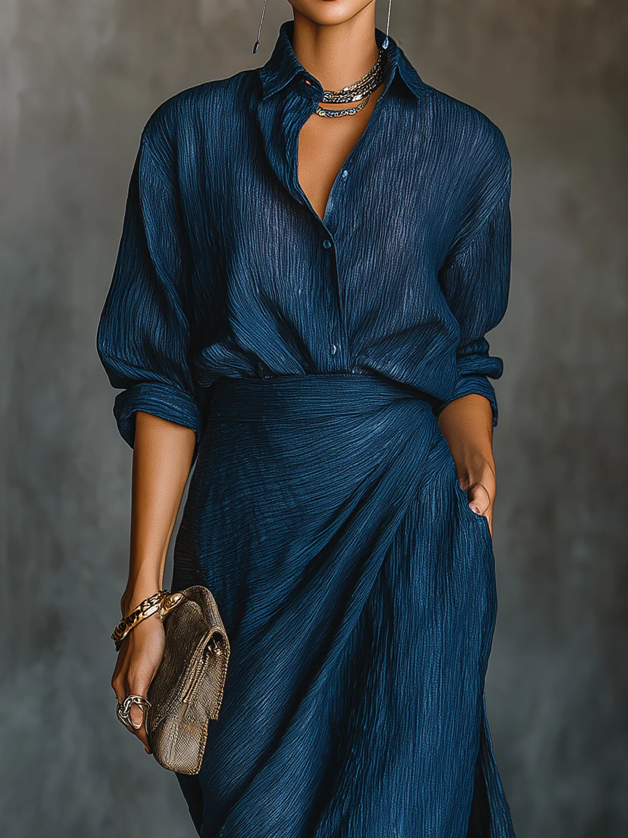 Sara™ || Conjunto elegante con falda larga