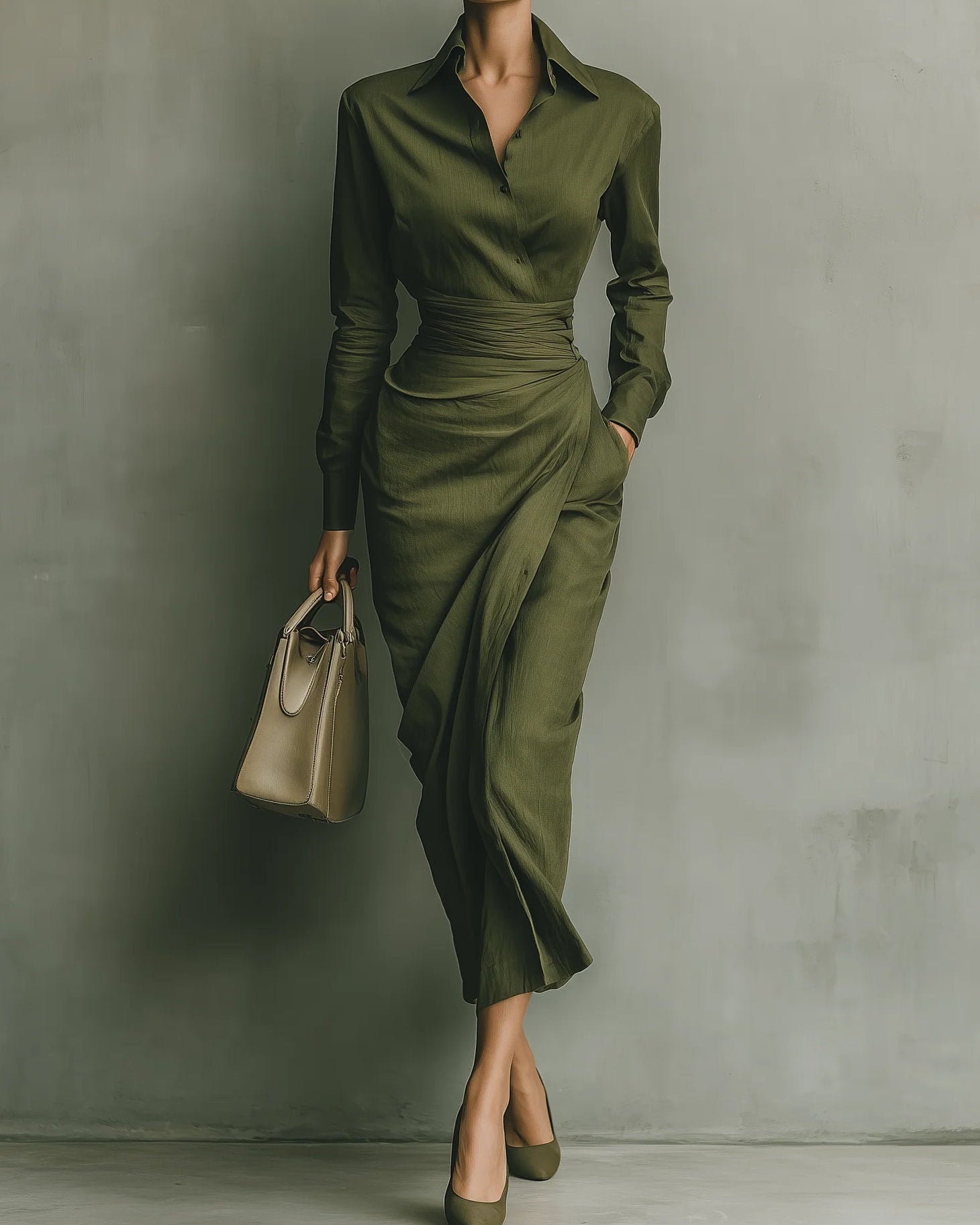 Eva | Vestido Maxi de Mezcla de Algodón