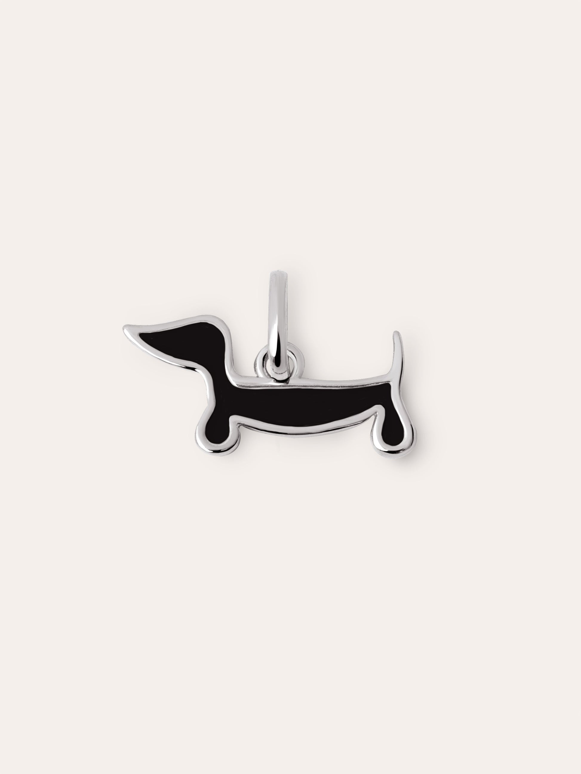 Charm de Perro Teckel con Esmalte Negro