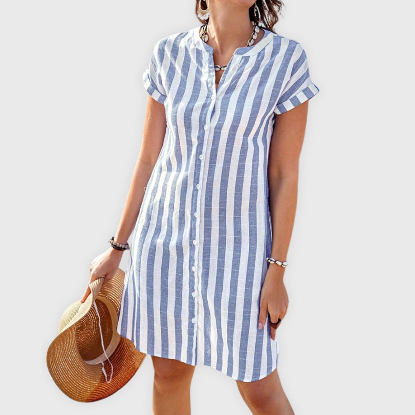 Vestido Elegante a Rayas