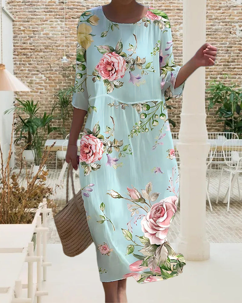MARISOL - VESTIDO FLORAL MODERNO Y ELEGANTE