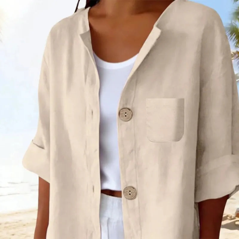 Azelia - Camisa de verano de corte amplio con un toque suave