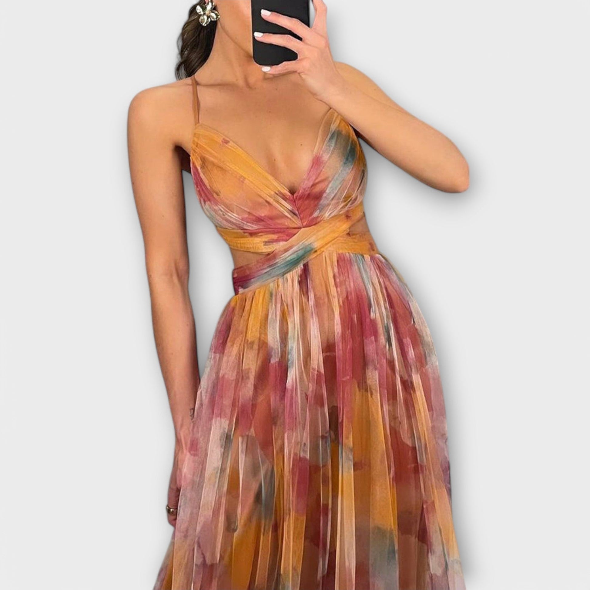 Robe Maxi Annai Mesh - Elegante y Escultórica