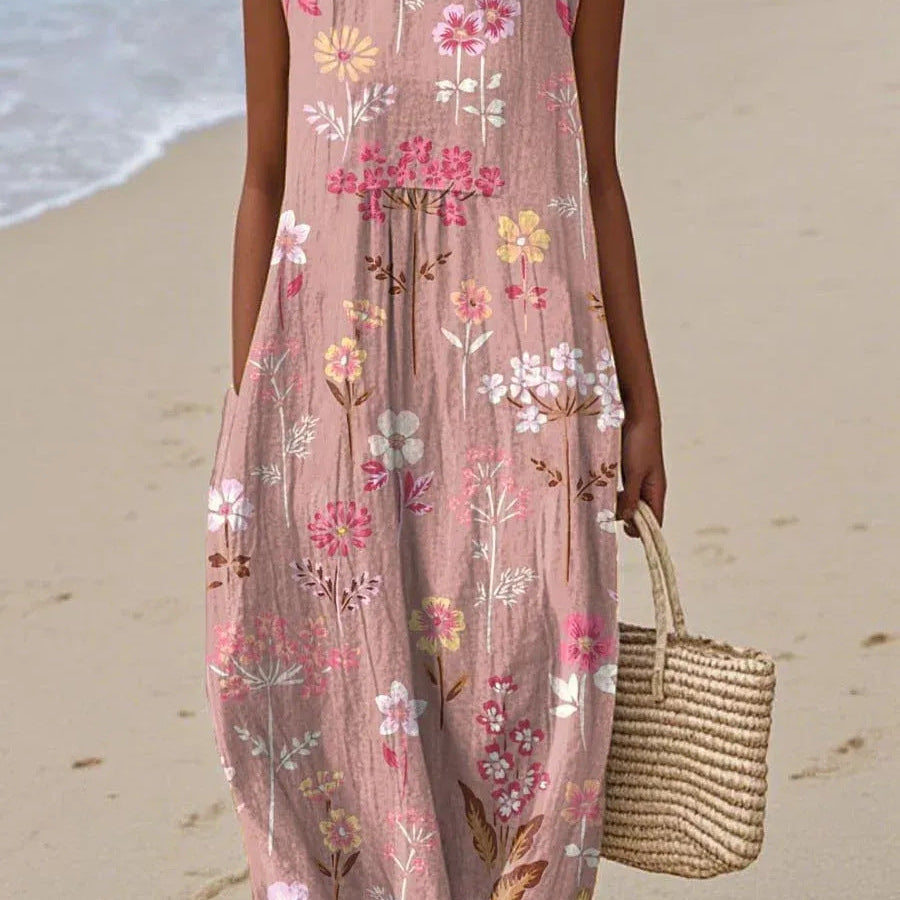 Pétalo | Vestido Midi Flores Suaves