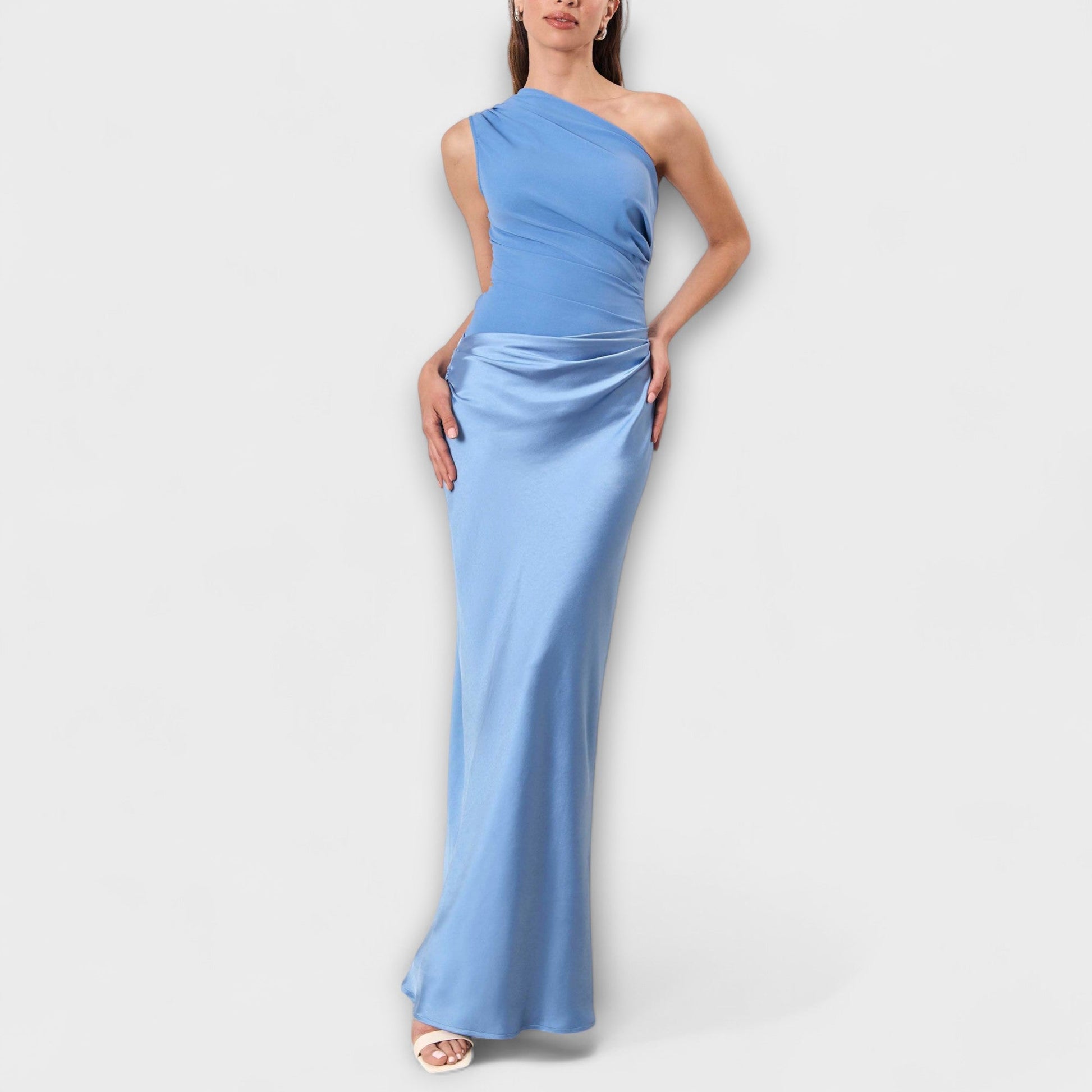Vestido Maxi con Un Hombro