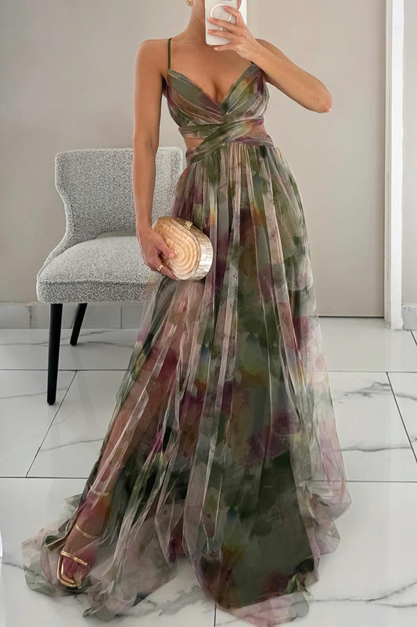Gisele | Vestido Maxi Floral Halagador