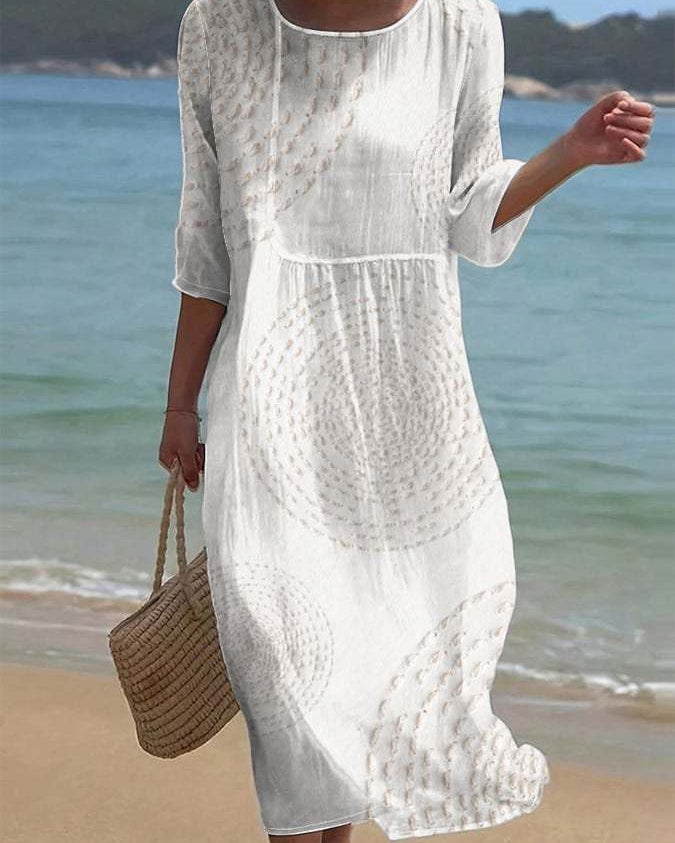 Vestido casual bordado para mujer