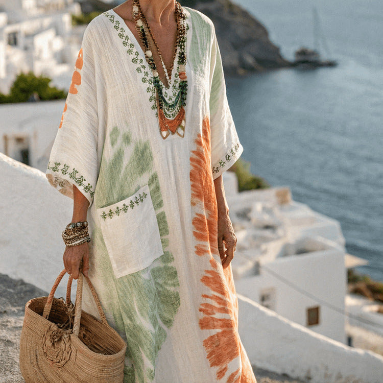 Ropa Caftán "Vivienne" – Aquarelle Poétique