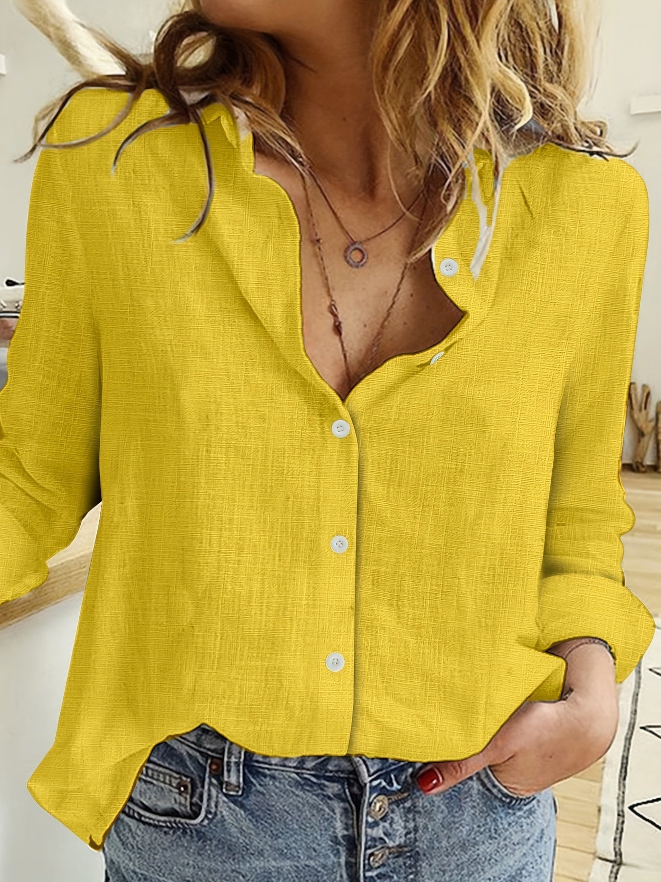 Evie – Camisa de Lino de Manga Larga