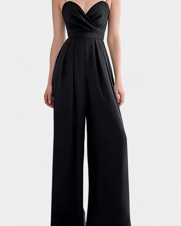 Romily | Mono Sexy con Tirantes y Pierna Ancha Elegante