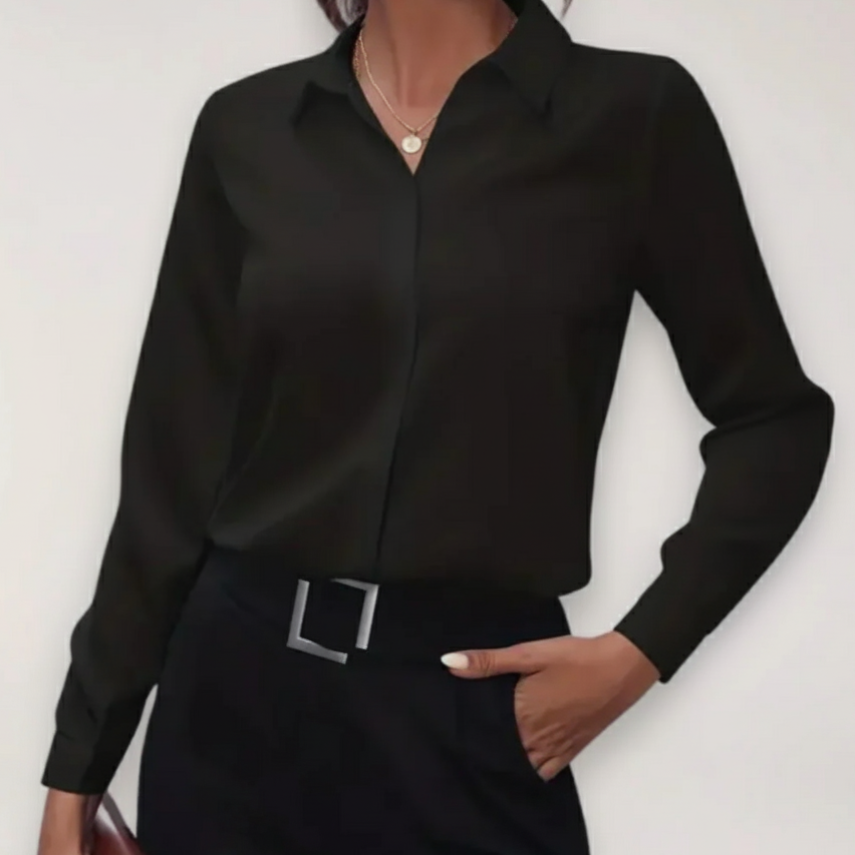 Aurelia | Blusa clásica con cuello camisero para mujer