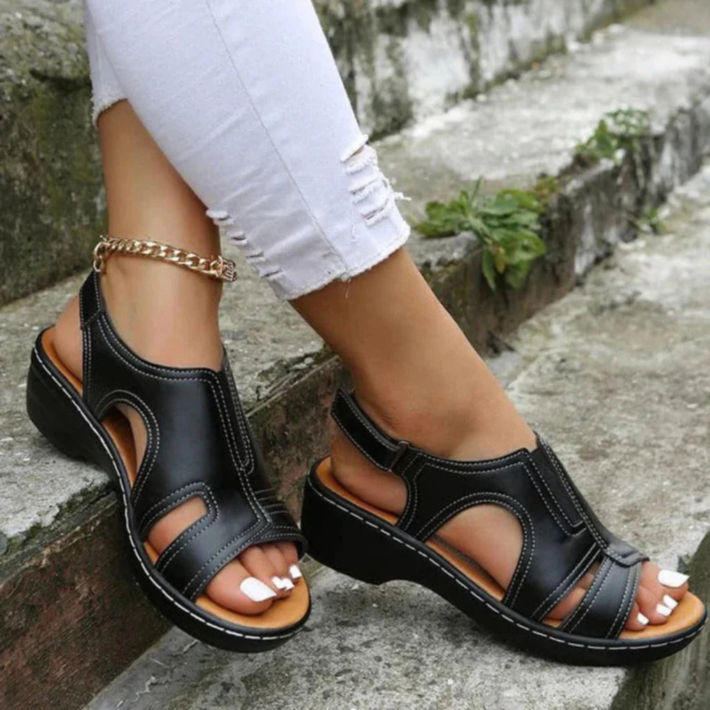 Aída | Sandalias de plataforma de primavera para mujer con diseño recortado