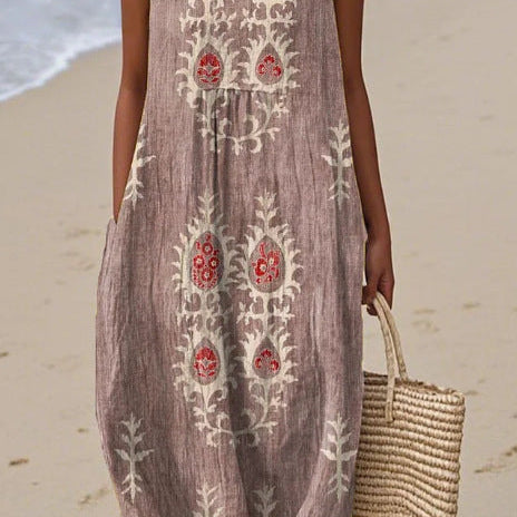 Indira | Vestido Midi Paisley Ornamental
