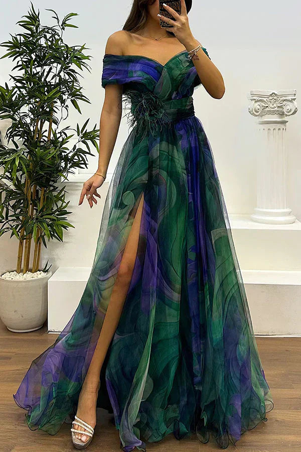 Juliet – Vestido Maxi Elegante con Hombros Descubiertos