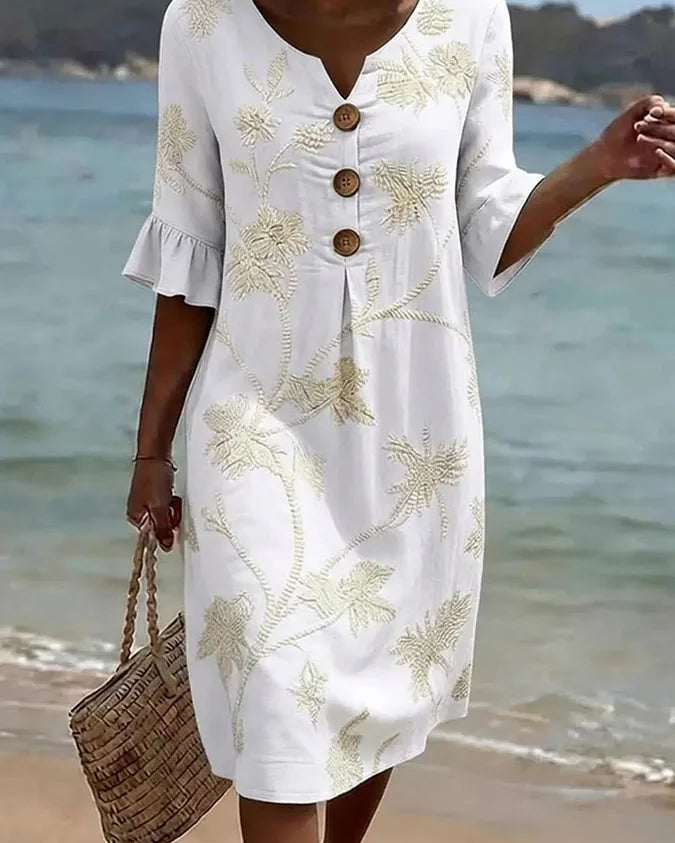Vestido casual de mujer con estampado floral