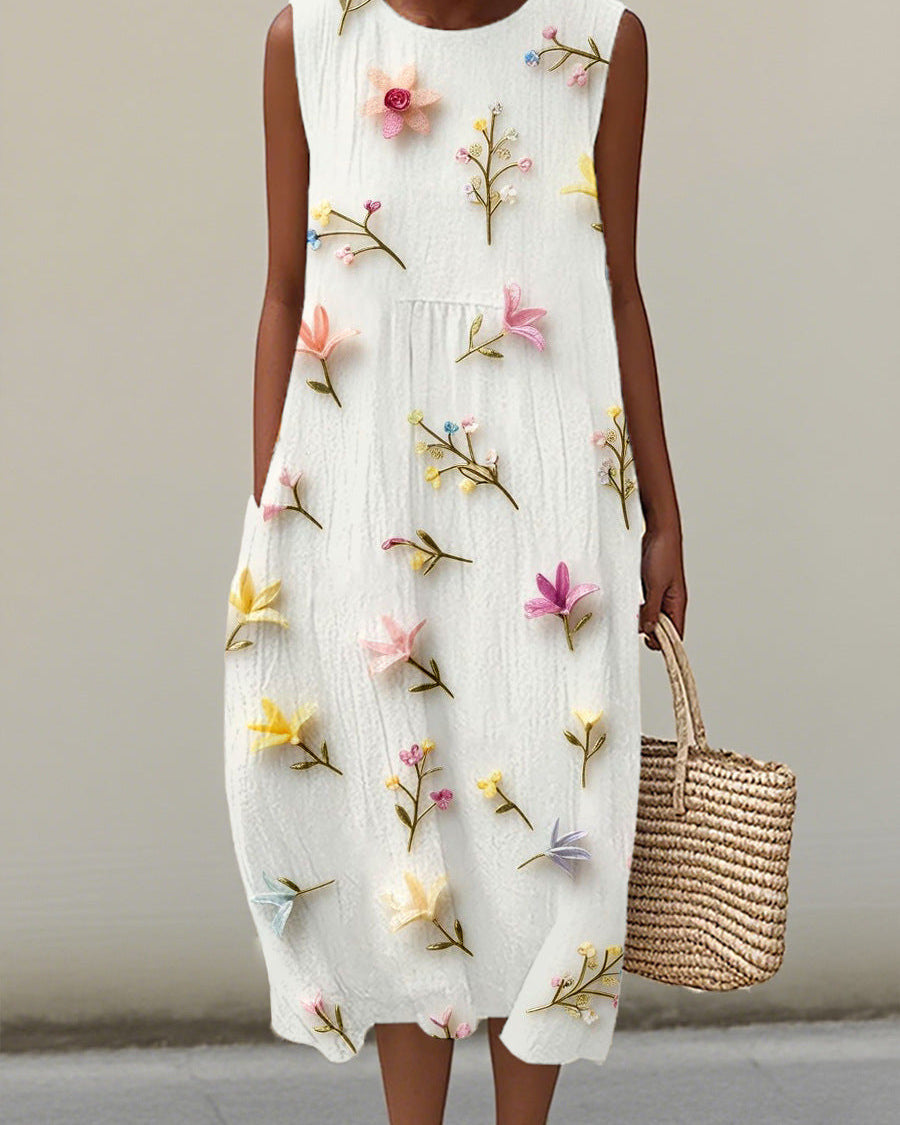 Églantine | Vestido Midi Flores de Verano