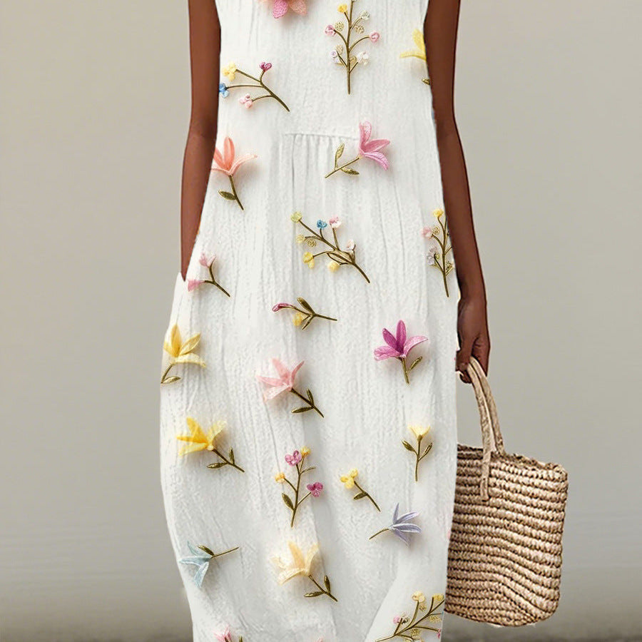 Églantine | Vestido Midi Flores de Verano