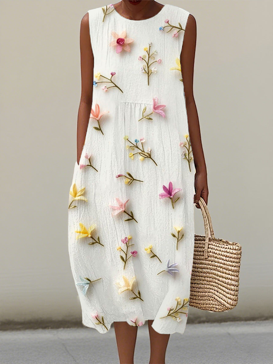 Églantine | Vestido Midi Flores de Verano