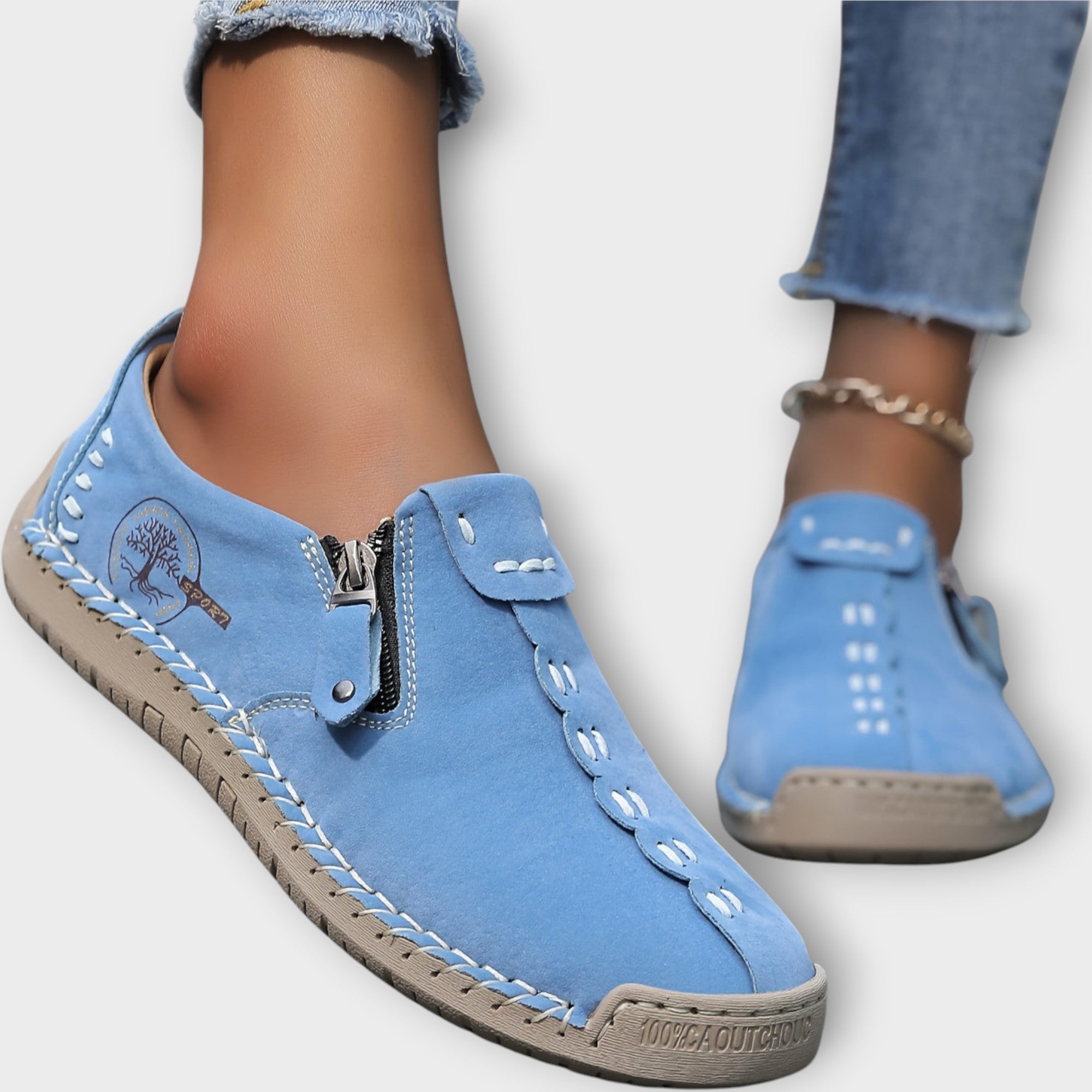 Mocasines de Cuero Suave sin Cordones