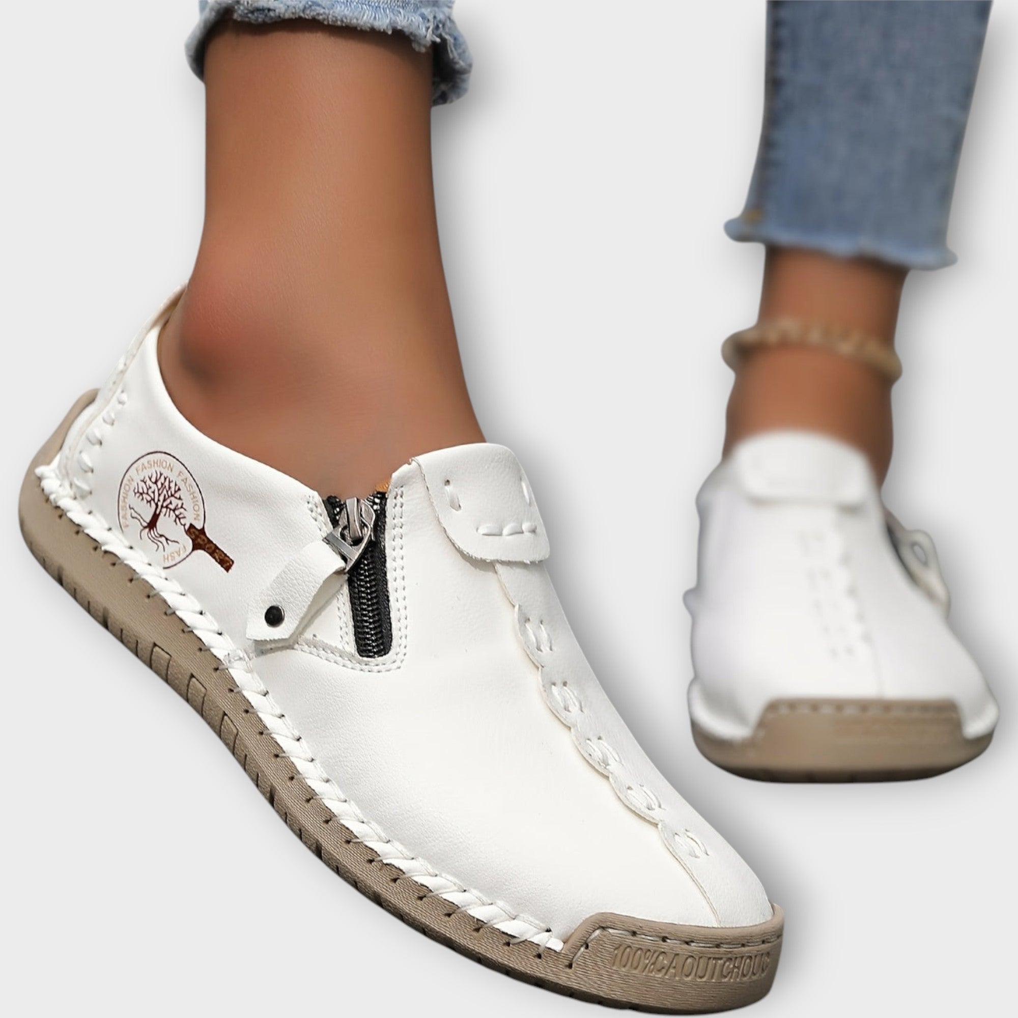 Mocasines de Cuero Suave sin Cordones
