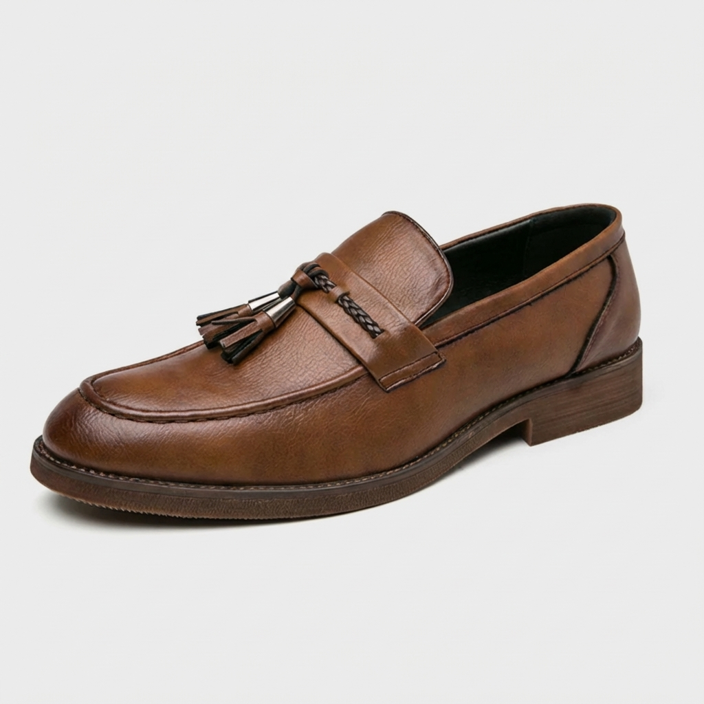 Mocasines de piel con borlas