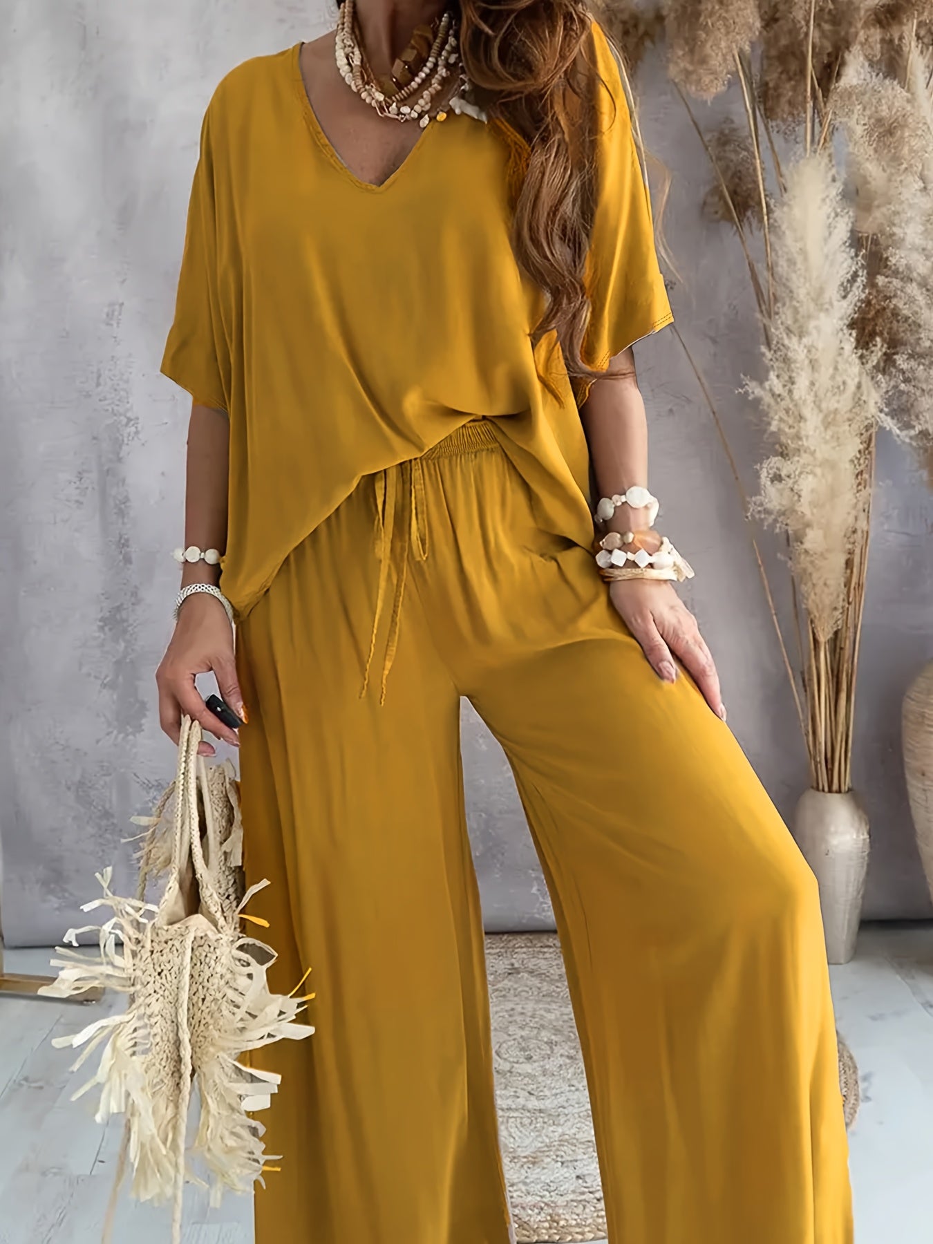 Farah™ - Elegante Conjunto de Dos Piezas para Mujer en Color Sólido