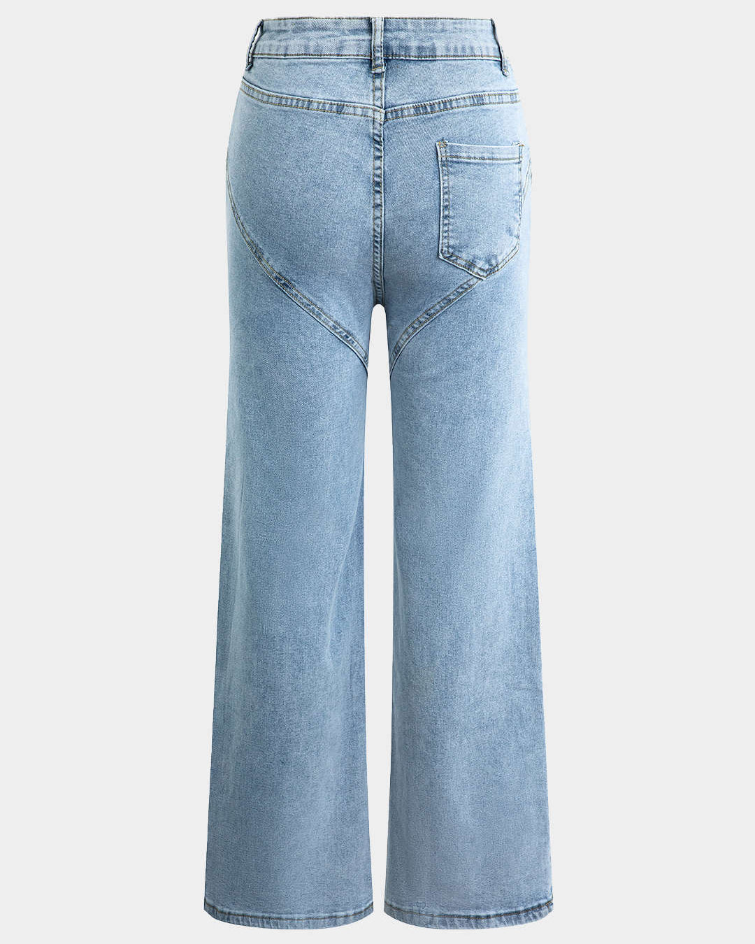 Jeans Evian Rotos de Pierna Recta con Rhinestones