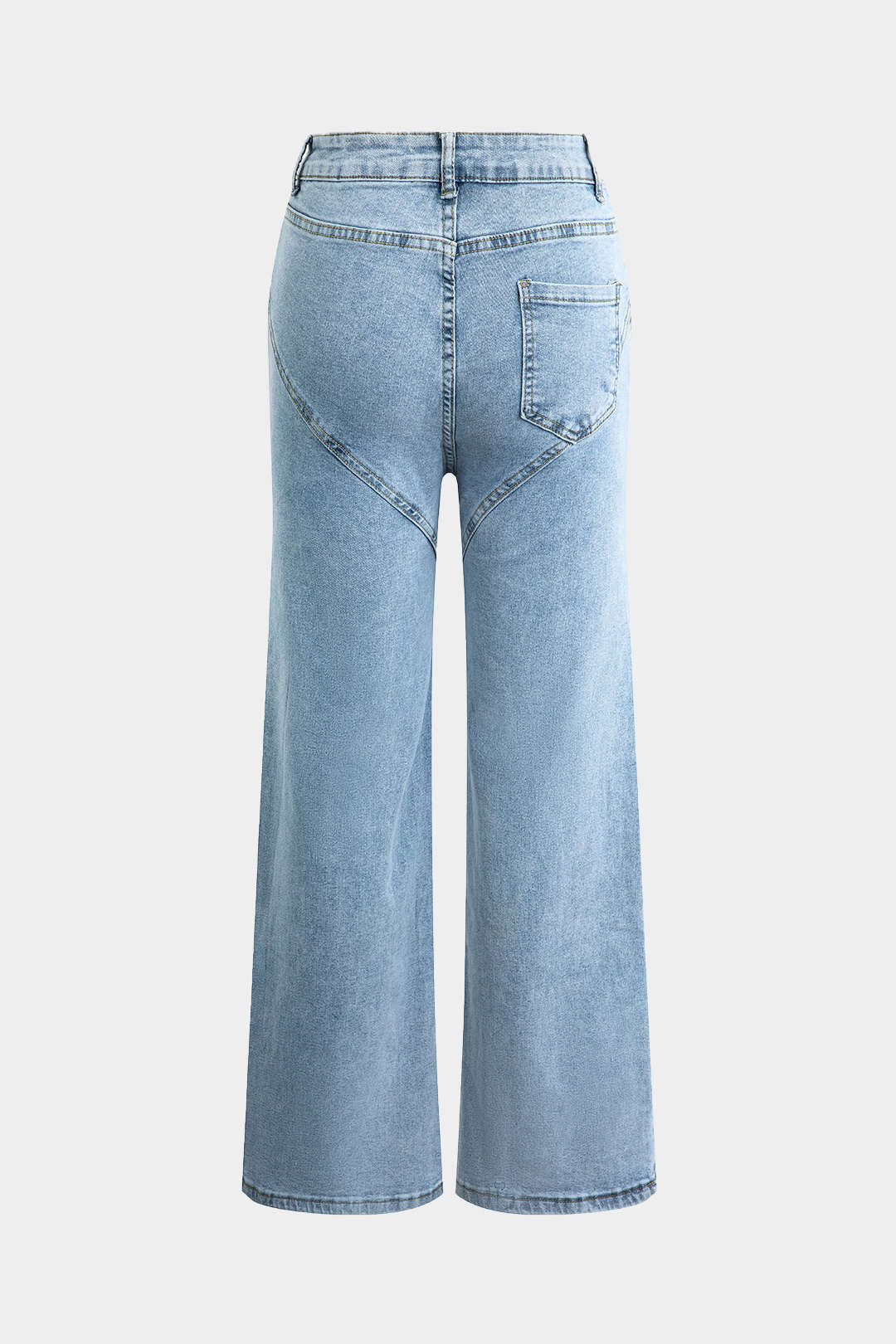 Jeans Evian Rotos de Pierna Recta con Rhinestones