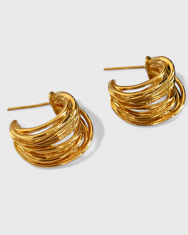 Pendientes de Aro en Forma de C