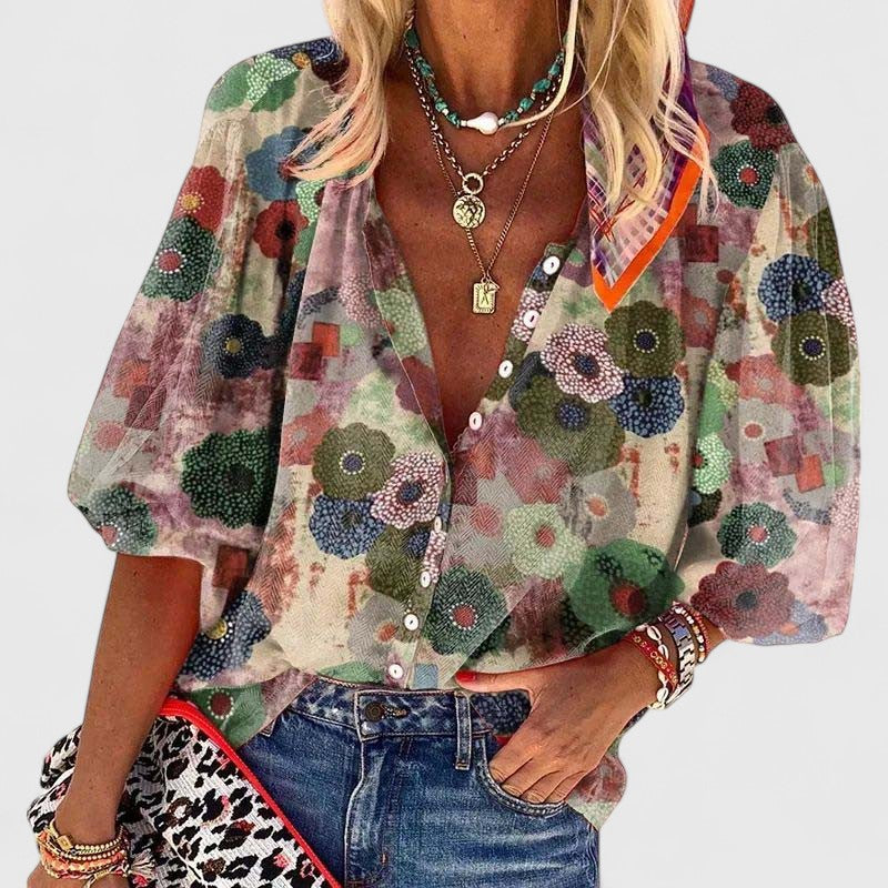 VIVIAN – BLUSA DE BOTONES BOHO BLOOM