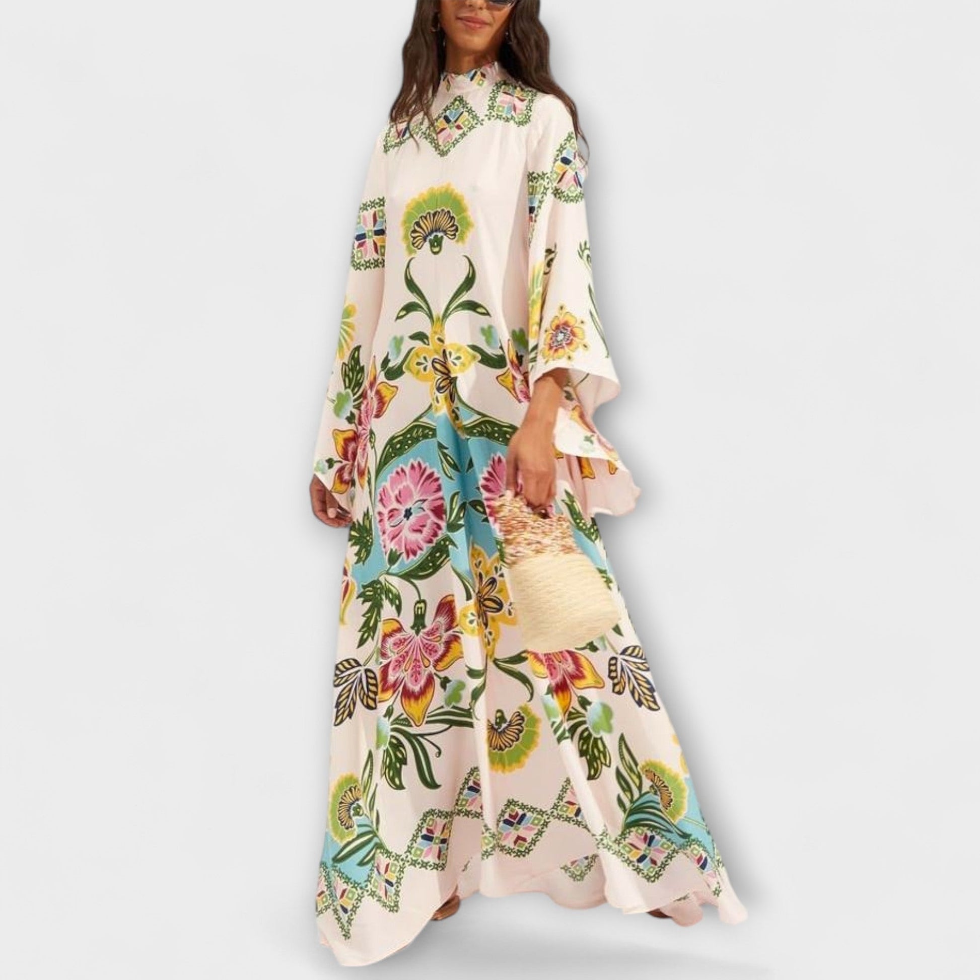 Lisa - Vestido Maxi Elegante con Estampado Floral y Diseño Fluido