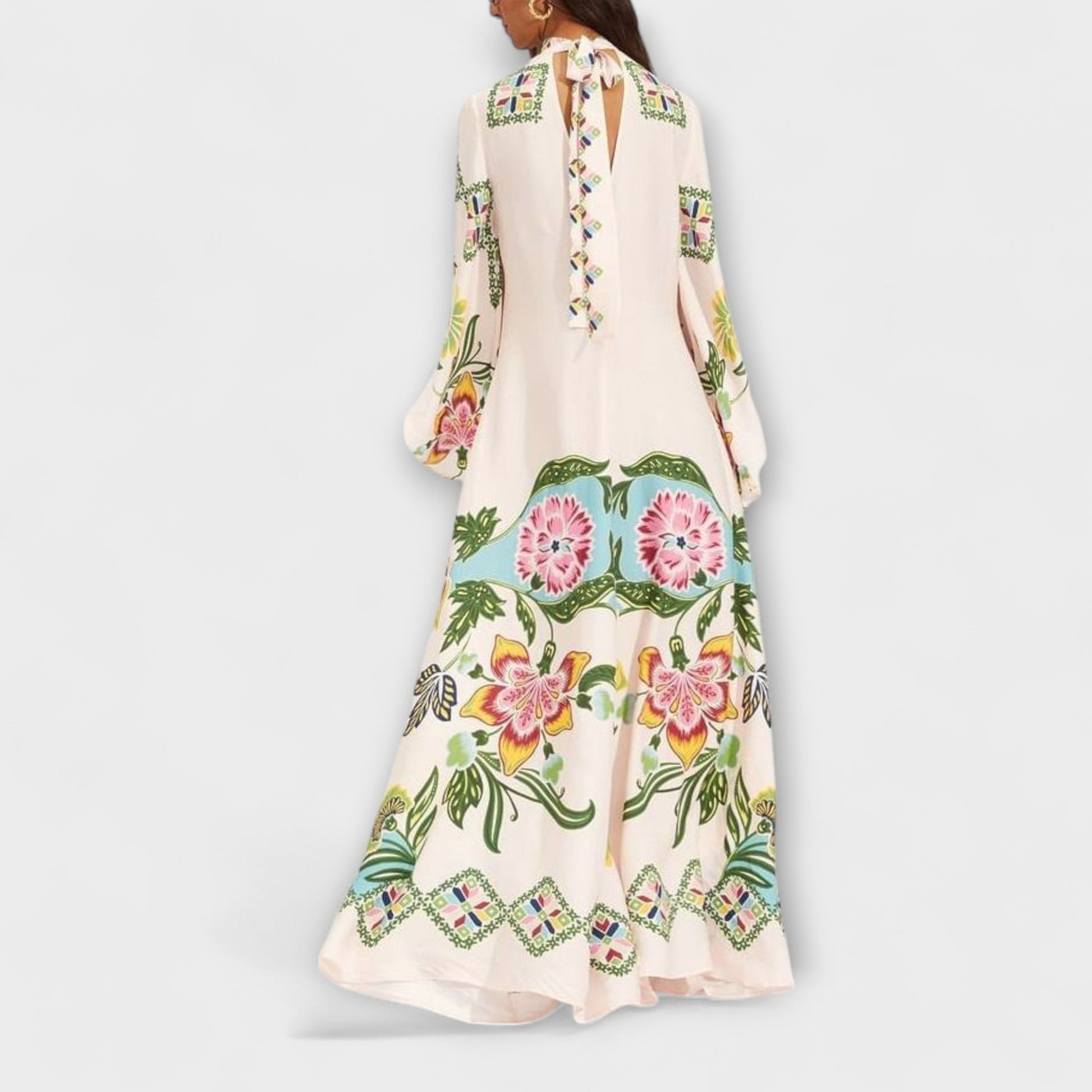 Lisa - Vestido Maxi Elegante con Estampado Floral y Diseño Fluido