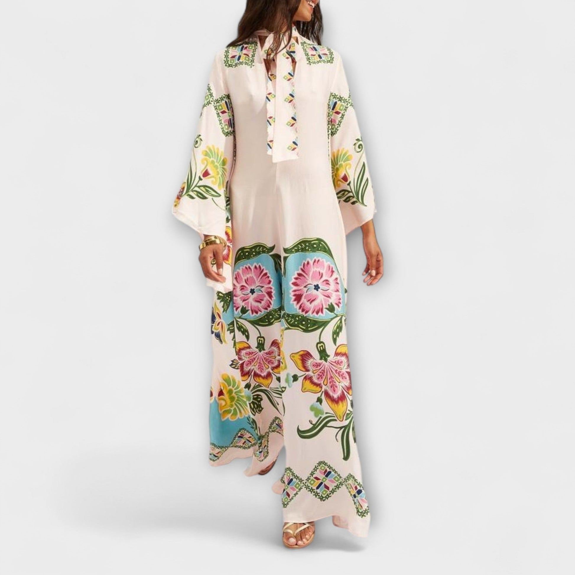 Lisa - Vestido Maxi Elegante con Estampado Floral y Diseño Fluido