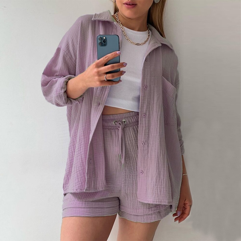 Abril - Conjunto Casual de Loungewear de Algodón