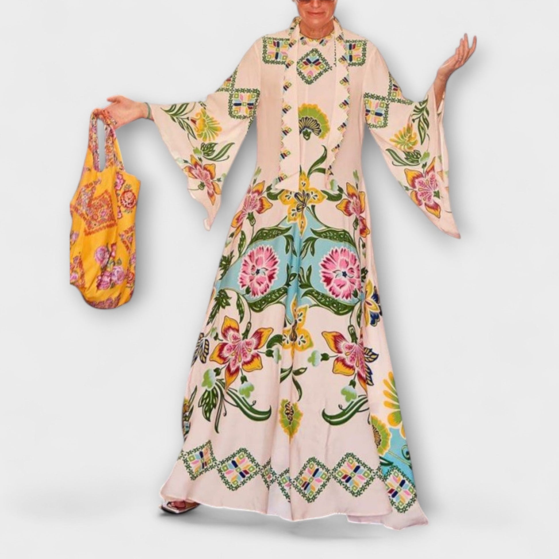 Lisa - Vestido Maxi Elegante con Estampado Floral y Diseño Fluido