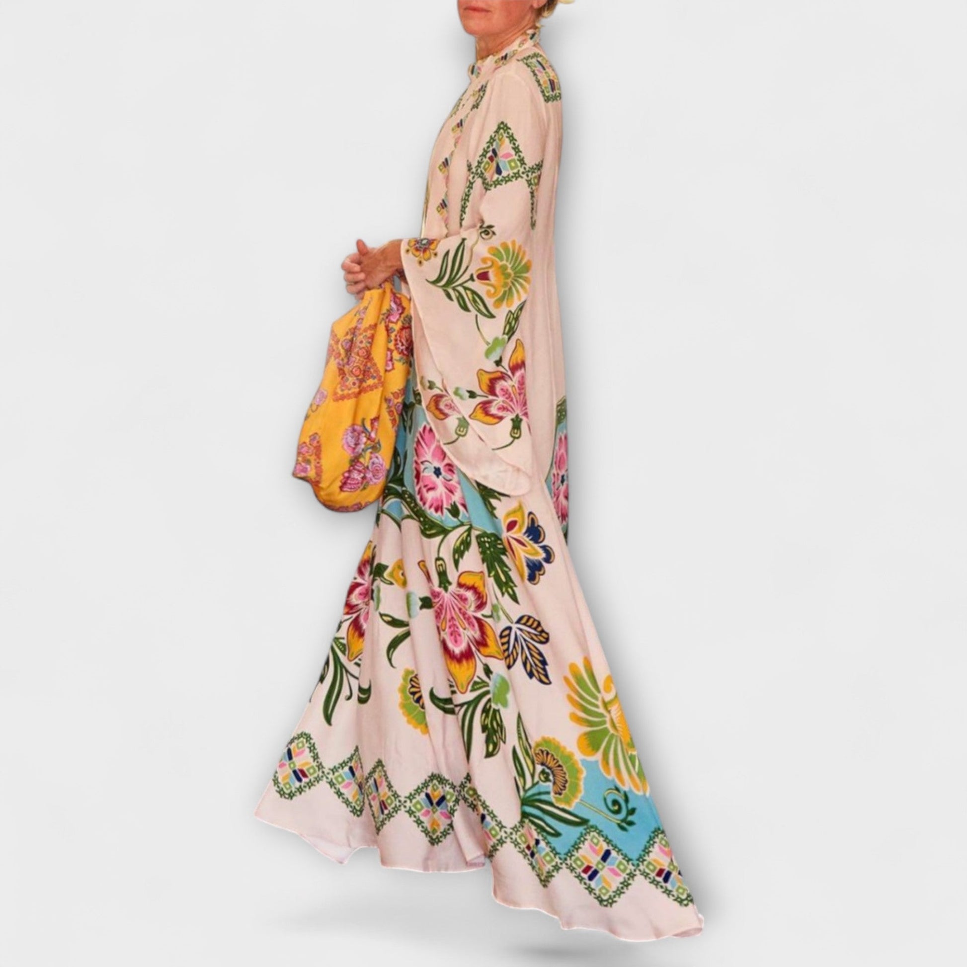 Lisa - Vestido Maxi Elegante con Estampado Floral y Diseño Fluido