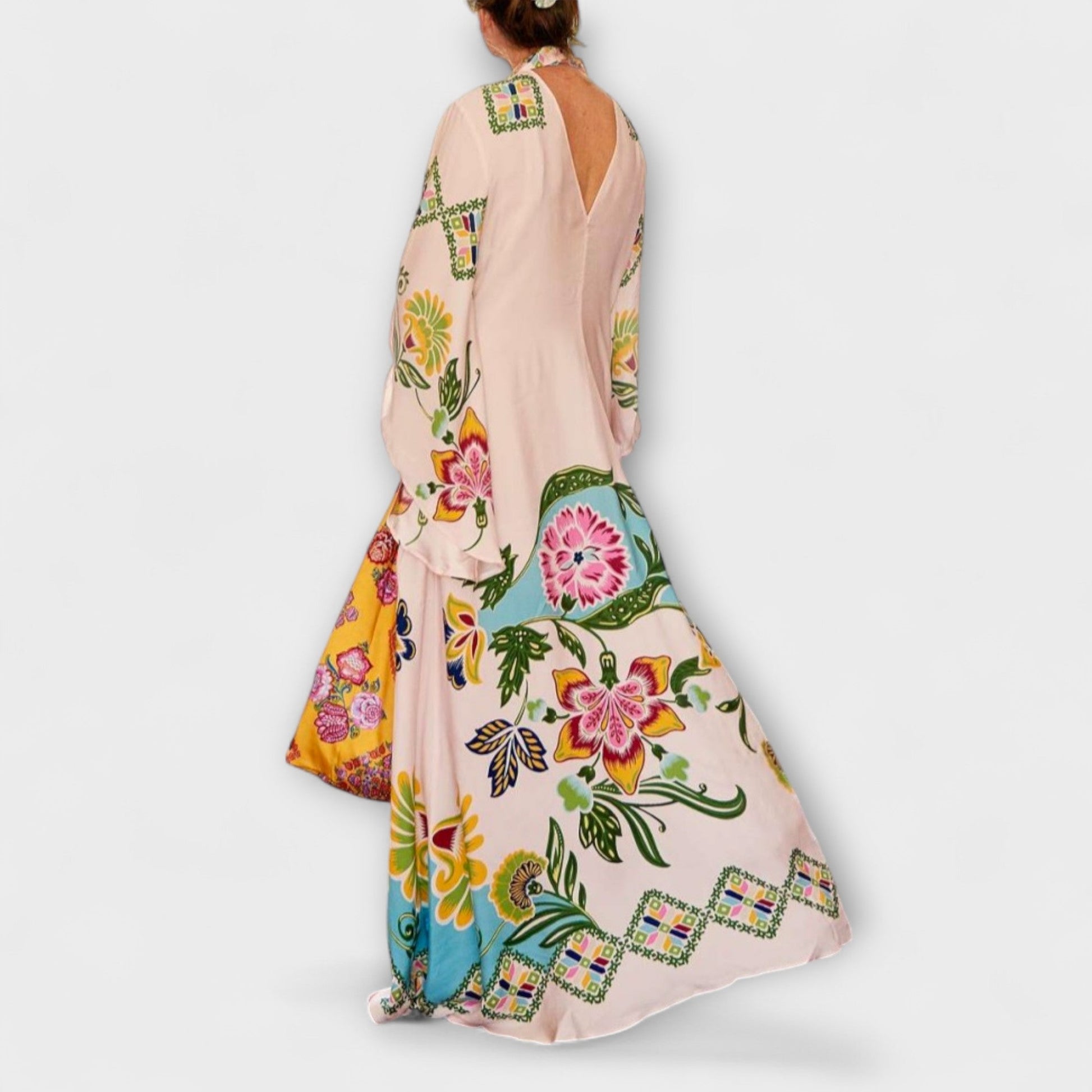 Lisa - Vestido Maxi Elegante con Estampado Floral y Diseño Fluido