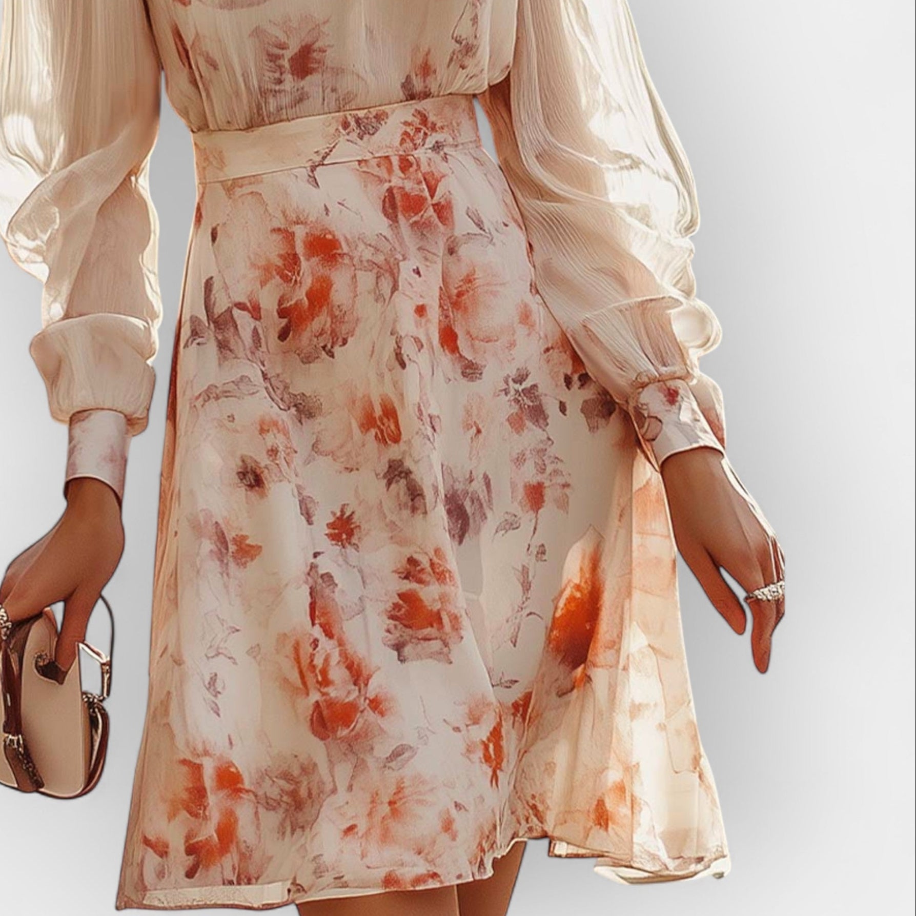 Vestido Romántico con Pliegues