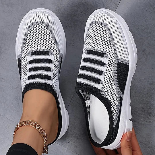 Zapatillas de mujer Slip-On de malla elegantes y transpirables