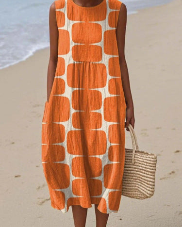 Rétro | Vestido Midi Motivos Setenteros